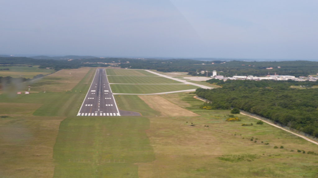 Anflug auf Pula